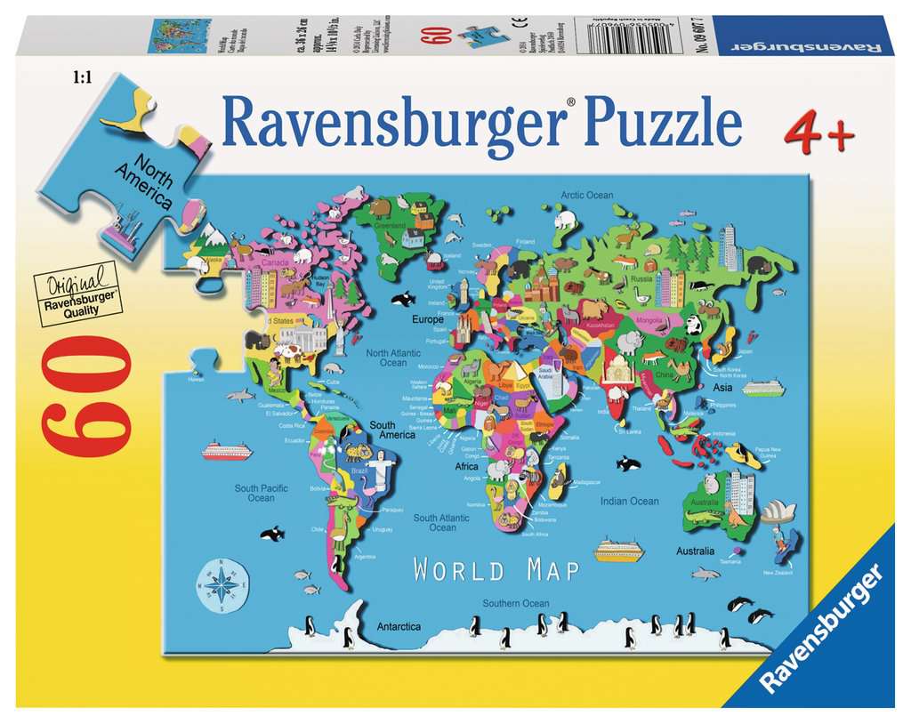  Ravensburger 16003 Map of The World 1500 Piece Puzzle for  Adults - Every Piece is Unique, Softclick Technology Means Pieces Fit  Together Perfectly : Toys & Games