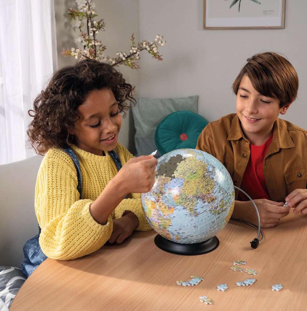  Ravensburger - 3D Puzzle Globe Night Edition, Globe with  Lights, Learn Geography in English, 180 Pieces, 6+ Years : Toys & Games