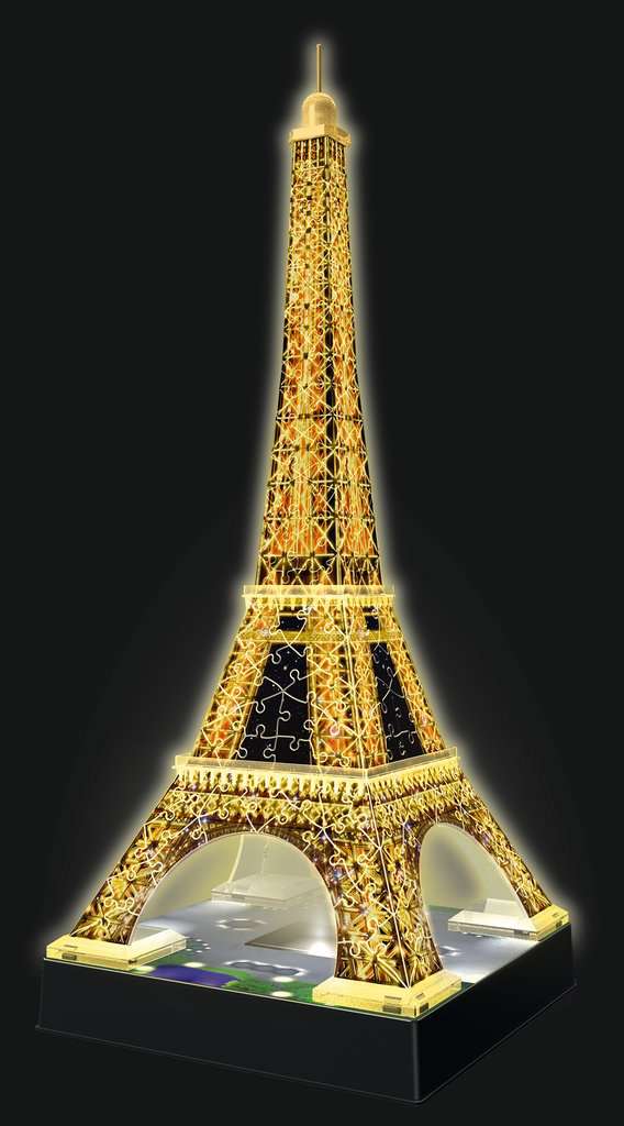 Puzzle 3D Tour Eiffel illuminée - 216 pièces Ravensburger : King Jouet,  Puzzles 3D Ravensburger - Puzzles
