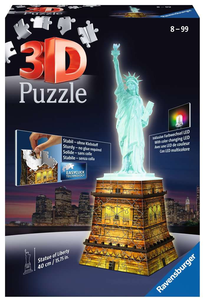 Empire State Building at Night, 3D Puzzle Buildings