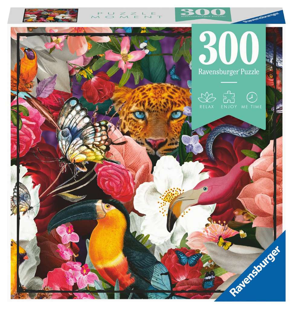 Ravensburger - Puzzles adultes - Puzzle Moment 300 pièces - Fleurs  tropicales