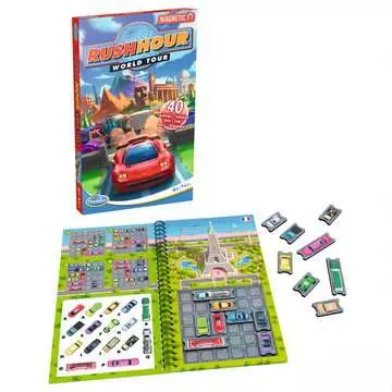 Rush Hour World Tour Magnetic Travel Puzzle ThinkFun;Single Player Logic Games - image 2 - Ravensburger